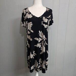Soma Floral Print V Neck Dress Size M